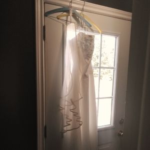 Wedding dress with veil